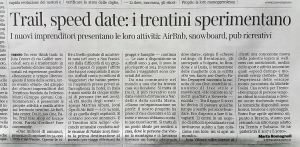 Trail, speed date: i trentini sperimentano