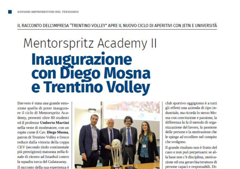 Mentorspritz Academy II - Inaugurazione con Diego Mosna e Trentino Volley
